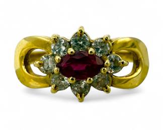 Diamond & Ruby 14K Gold Ring