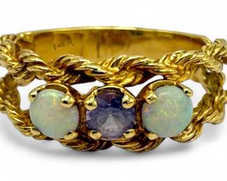 14K Yellow Gold & Opal Ring