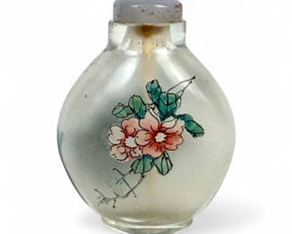 Antique Chinese Reverse-Painted Glass Snuff Bottle