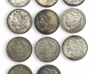 (11) Morgan Silver Dollars