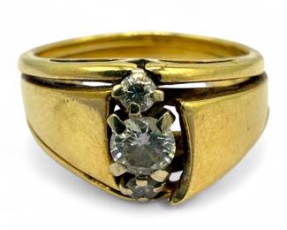 14K Yellow Gold Diamond Ring