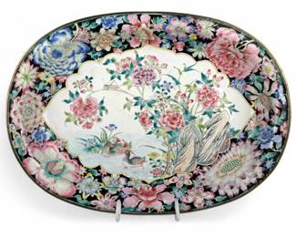 Chinese Enameled Copper Bowl