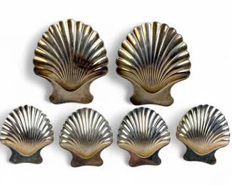 (6pc) Tiffany & Co. Sterling Silver Shell Dishes