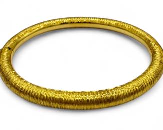 14K Yellow Gold Italian Bangle Bracelet