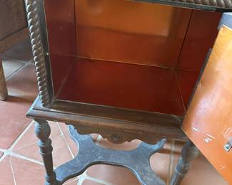 Antique Humidor Cabinet - Copper Lined 