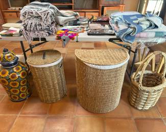 Various Baskets and Pottery