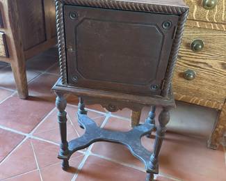 Antique Humidor Cabinet - Copper Lined 