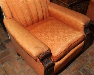 1 OF PR. 1930'S -40'S CLUB CHAIR, PERHAPS FROM A LOUNGE