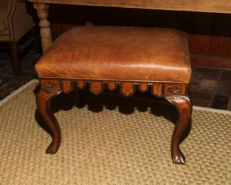 LEATHER COVERED BENCH