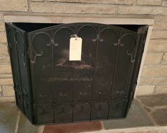 HEAVY fireplace screen. Very nice!