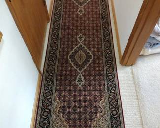 10 foot Persian hand made runner rug.  