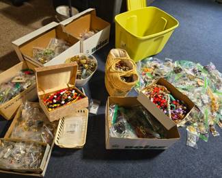 Hundreds of pieces of vintage costume jewelry! All jewelry prices will remain firm all the days of the sale.