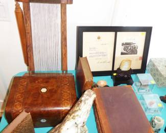 Antique books and an antique Pasta rack