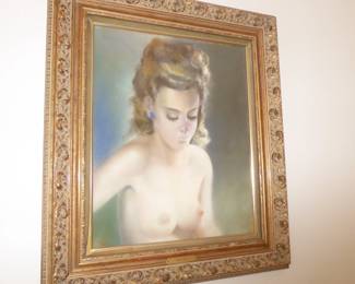 Pál Fried Nude - Pastels on Paper - Image Size 23" X 19"