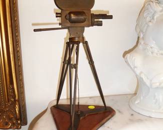 Bronze Movie Camera Statuette presented to Lt Col. James L. Gaylord who filmed first Atomic Tests at the Bikini Atoll