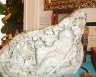 Huge, Heavy Chunk of Chinese Carved Jade