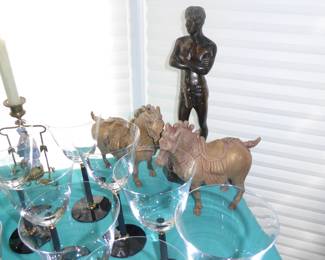 Pair of Bronze Chinese Horses