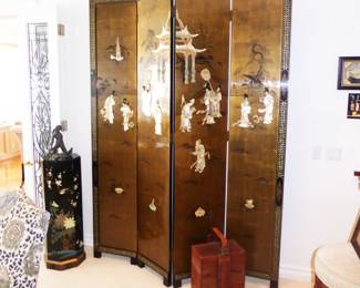 Stunning 8' Chinese Panel Screen