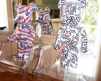 BearBricks - Andy Warhol Brillo 1000% and Keith Haring #8 1000% With Original Boxes