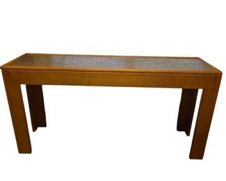 Sofa Table with Inlaid Fiber Design