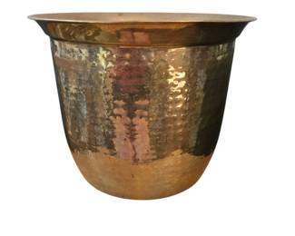 Hammered Brass Planter