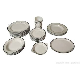 Green Stripe Dinnerware
