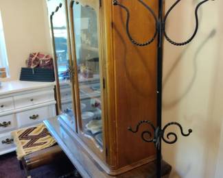 Wrought iron coat rack