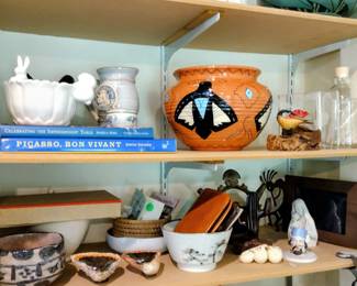 Pottery, baskets, collectibles 