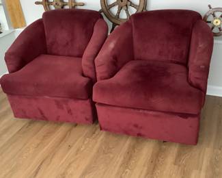 Pair of swivel chairs
