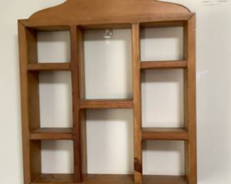 Miniature wall hanging shelf