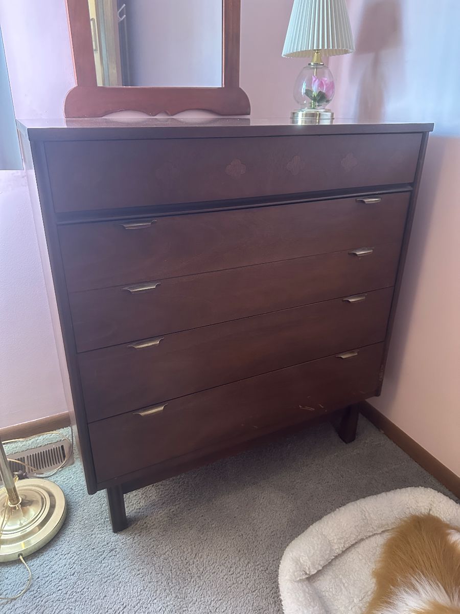 Bassett Furniture MCM tall chest of drawers