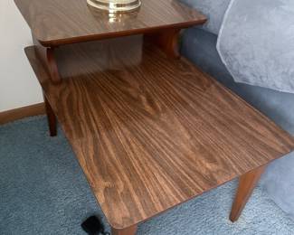 (2) MCM two tier side tables (only one is photographed)
