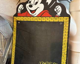 Vintage Mighty Mouse chalkboard