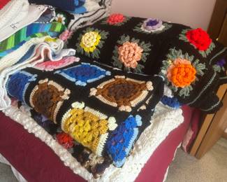 Gorgeous crocheted afghans....