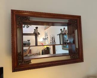Mirrored wall hung shadow box