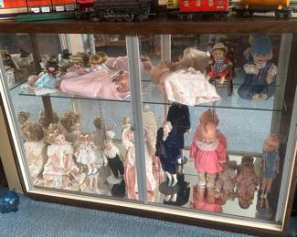 Display case and dolls!