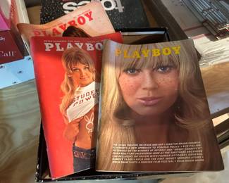 Vintage Playboy magazines from the 60's and 70's