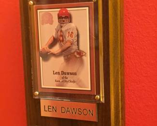 Len Dawson plaque card