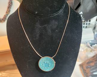 14K CHAIN STERLING BROOCH
