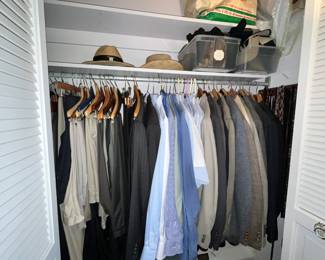 men's suits, dress pants, dress shirts, ties, hats