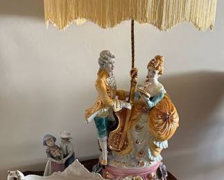 2 vintage Capodimonte Lamp
