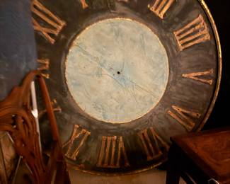 This is beautiful metal clock and the hands for the clock are with it.  Clock is from Scotland 