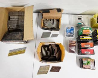 Assorted nails and screws.
