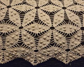 Gorgeous Swedish Popcorn Crocheted Bedspread / Blanket / Coverlet
This beautiful vintage blanket is a treasured heirloom you'll pass on to future generations. It's hard to imagine the number of hours skilled and devoted craftsmen took to create it.