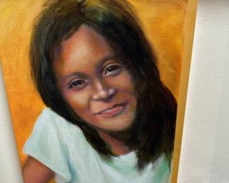 Original Acrylic on Canvas Portrait. This artwork beautifully captures childhood. A striking addition to any art collection, this one-of-a-kind painting brings cultural depth and emotional connection to your home or gallery.