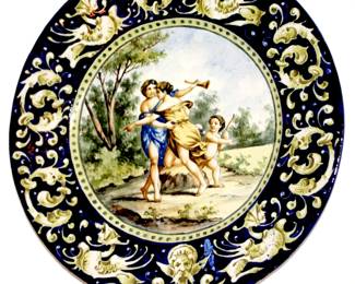 Hand Painted Majolica Charger  2 of 2 
