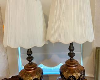 104 Gold Floral Table Lamps