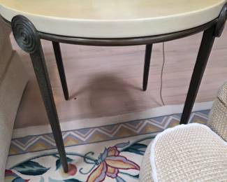 Vintage Wyandotte Designs Bronze Medallion Side Tables