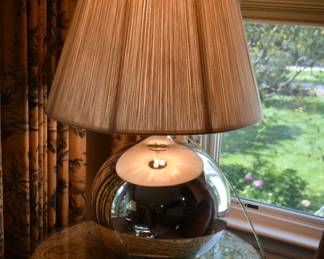 Mid Century Glass Ball Lamp