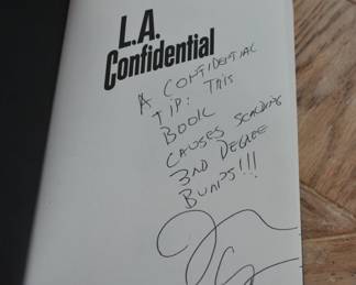 SET 1/2: Signed Limited Release First Editions of L.A. Confidential by James Ellroy.
First edition with author note. 